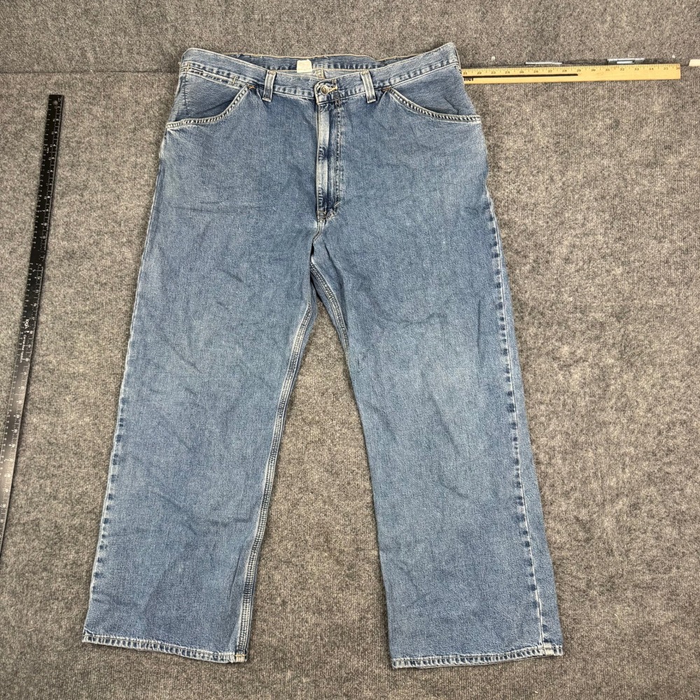 Gap Jeans Mens Size 42 Blue Worker Jean Relaxed Fit Carpenter Denim Cotton